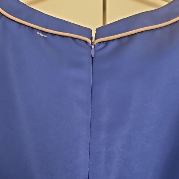 Royal Blue Fit and Flare Midi Dress for Wedding Guest - Picture 6 of 16